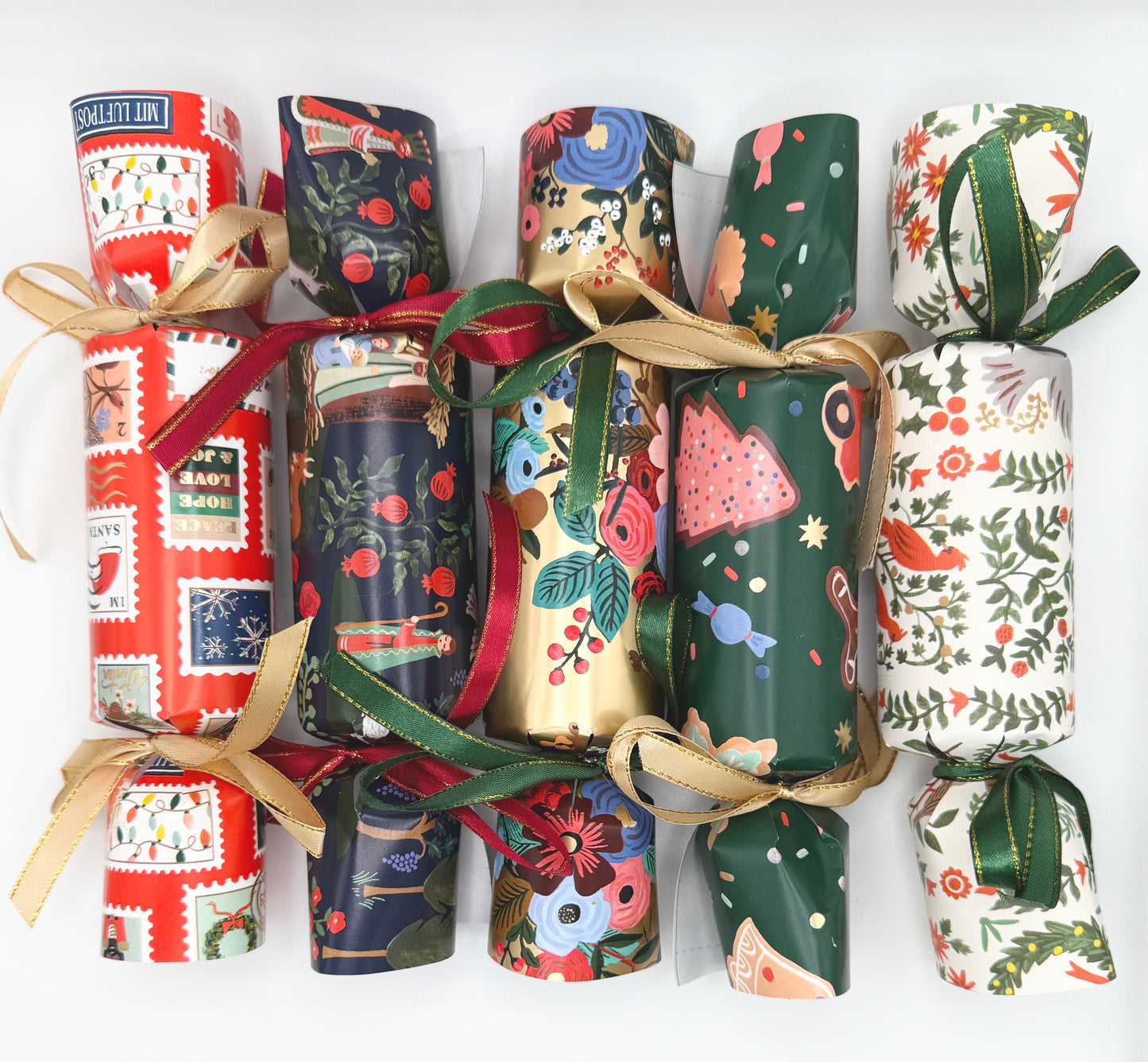 Set of 2 Traditional British Christmas Crackers - Handmade - Christmas Cookies